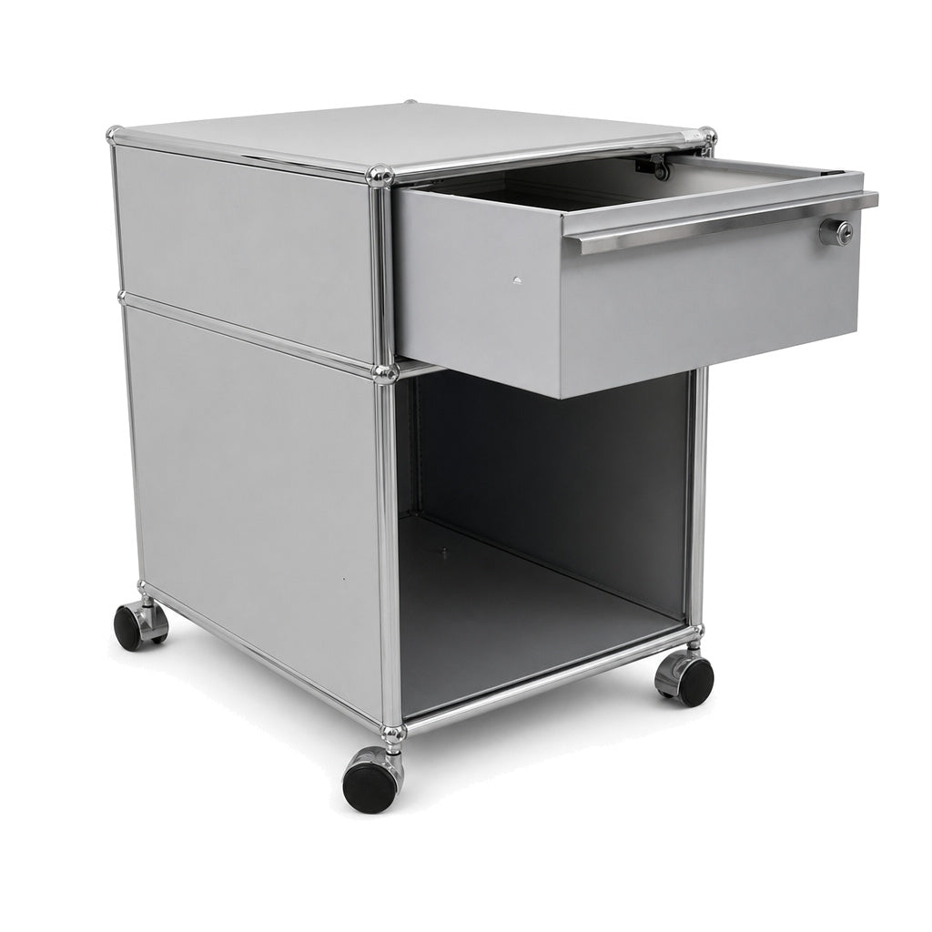 USM Haller Rollcontainer Mattsilber
