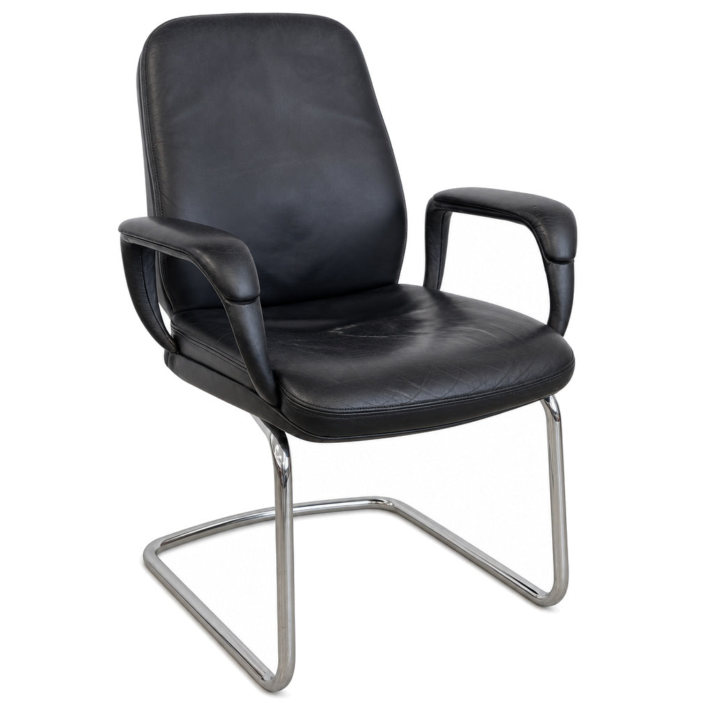 SITAG Freischwinger Leder schwarz