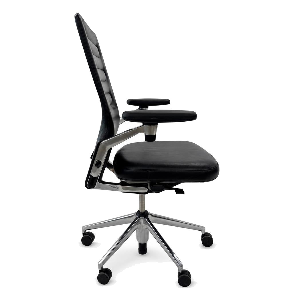VItra AC4 Work Bürostuhl Leder schwarz
