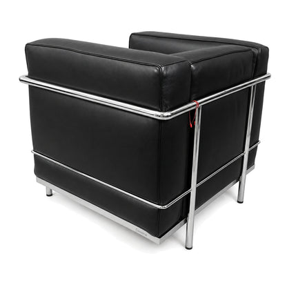 Cassina LC2 Sessel Leder extra schwarz