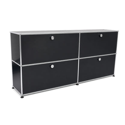 USM Haller Sideboard 2x2 Graphitschwarz