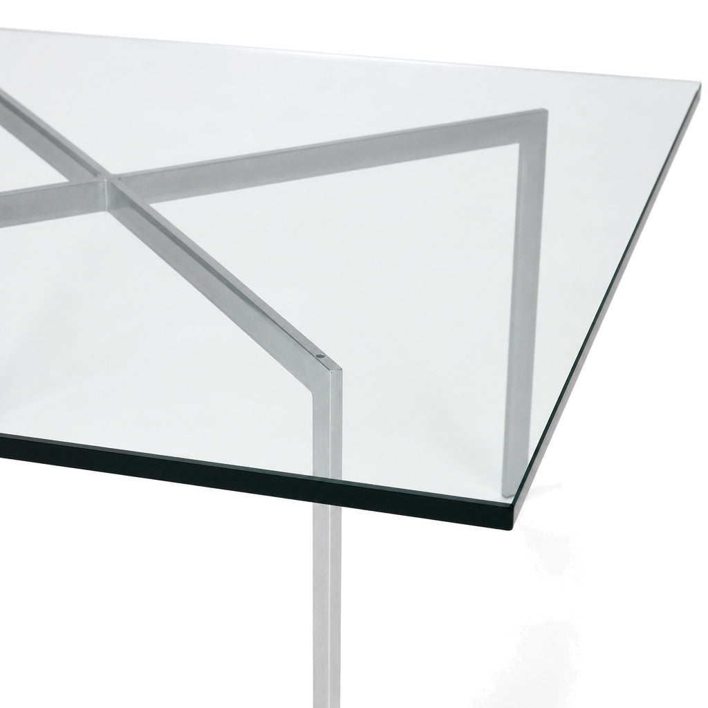 Knoll International Barcelona Couchtisch (neue Glasplatte) klein