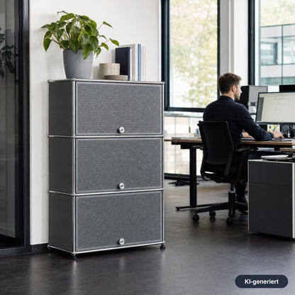 USM Haller Highboard 1x3 Mittelgrau