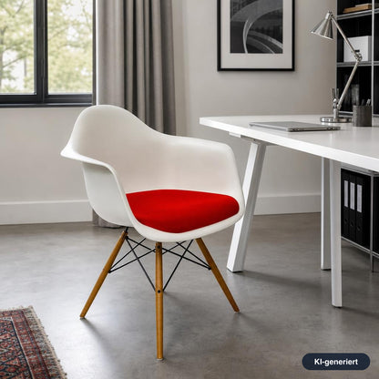 Vitra DAW Eames Plastic Armchair weiß/rot