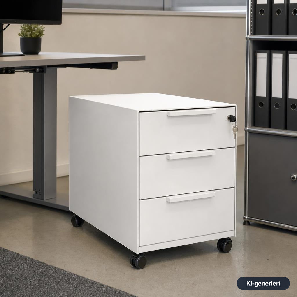 Vitra MBE Rollcontainer 3 Schubladen weiß