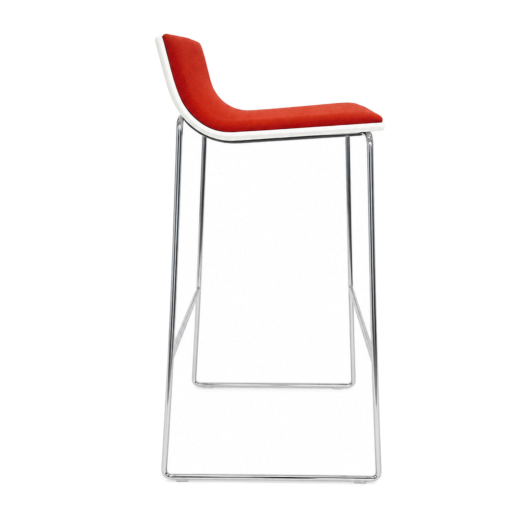 Andreu World Barhocker LINEAL weiß/rot