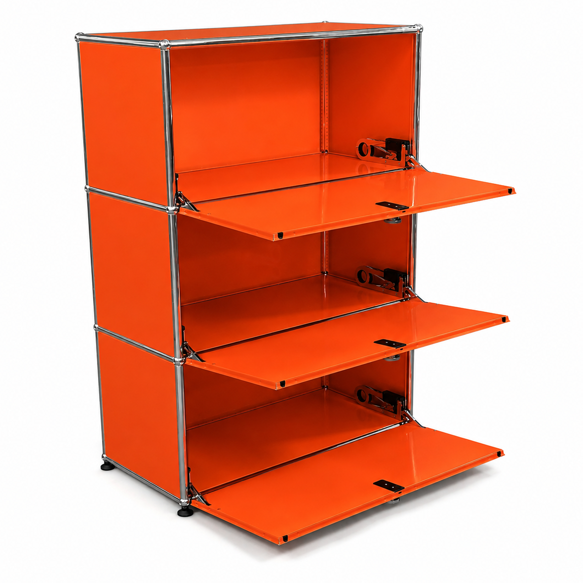 USM Haller Higboard 1x3 orange 3 Klappen