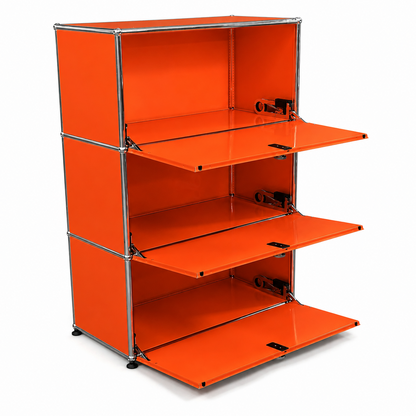 USM Haller Higboard 1x3 orange 3 Klappen