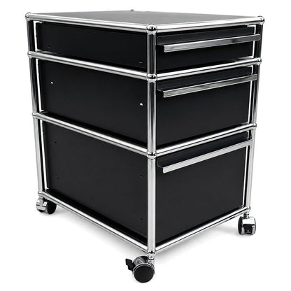 USM Haller Rollcontainer schwarz (3 Auszüge)