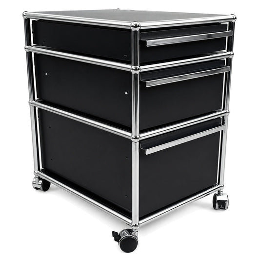 USM Haller Rollcontainer schwarz (3 Auszüge)