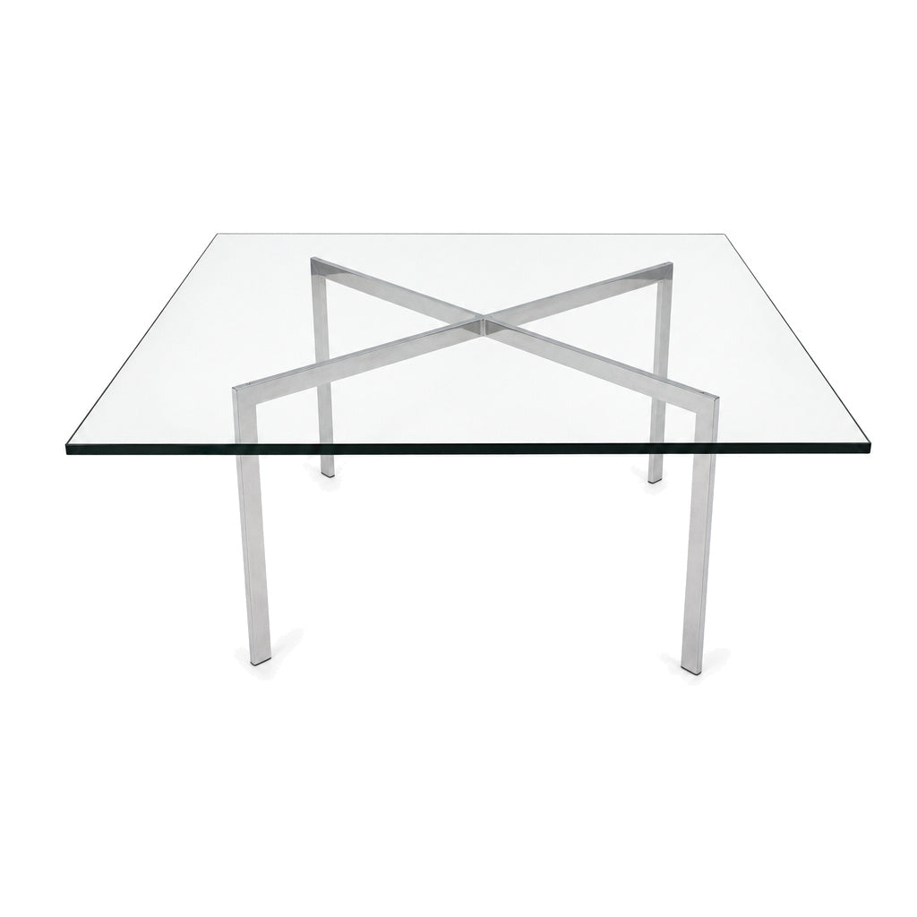 Knoll International Barcelona Couchtisch (neue Glasplatte) klein