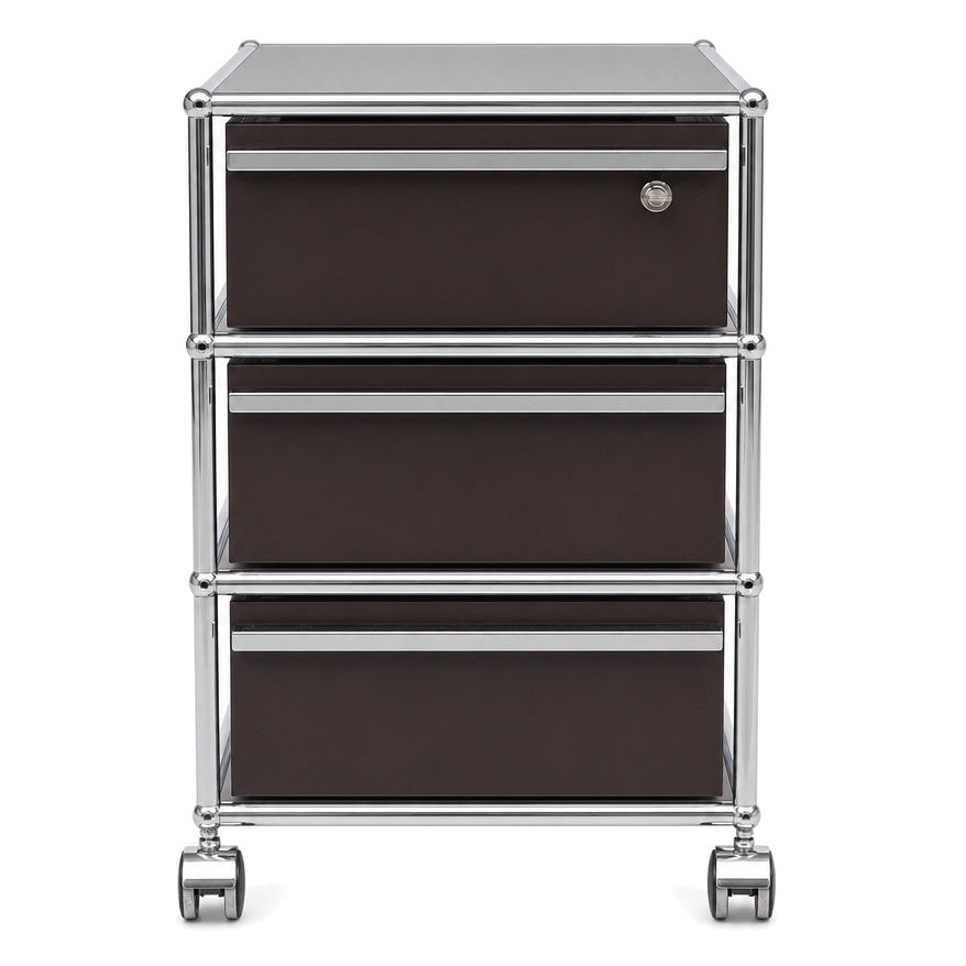 USM Haller Rollcontainer Braun 3 Auszüge