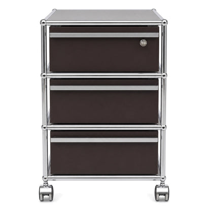 USM Haller Rollcontainer Braun 3 Auszüge