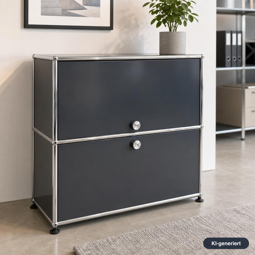 USM Haller Sideboard 1x2 anthrazit