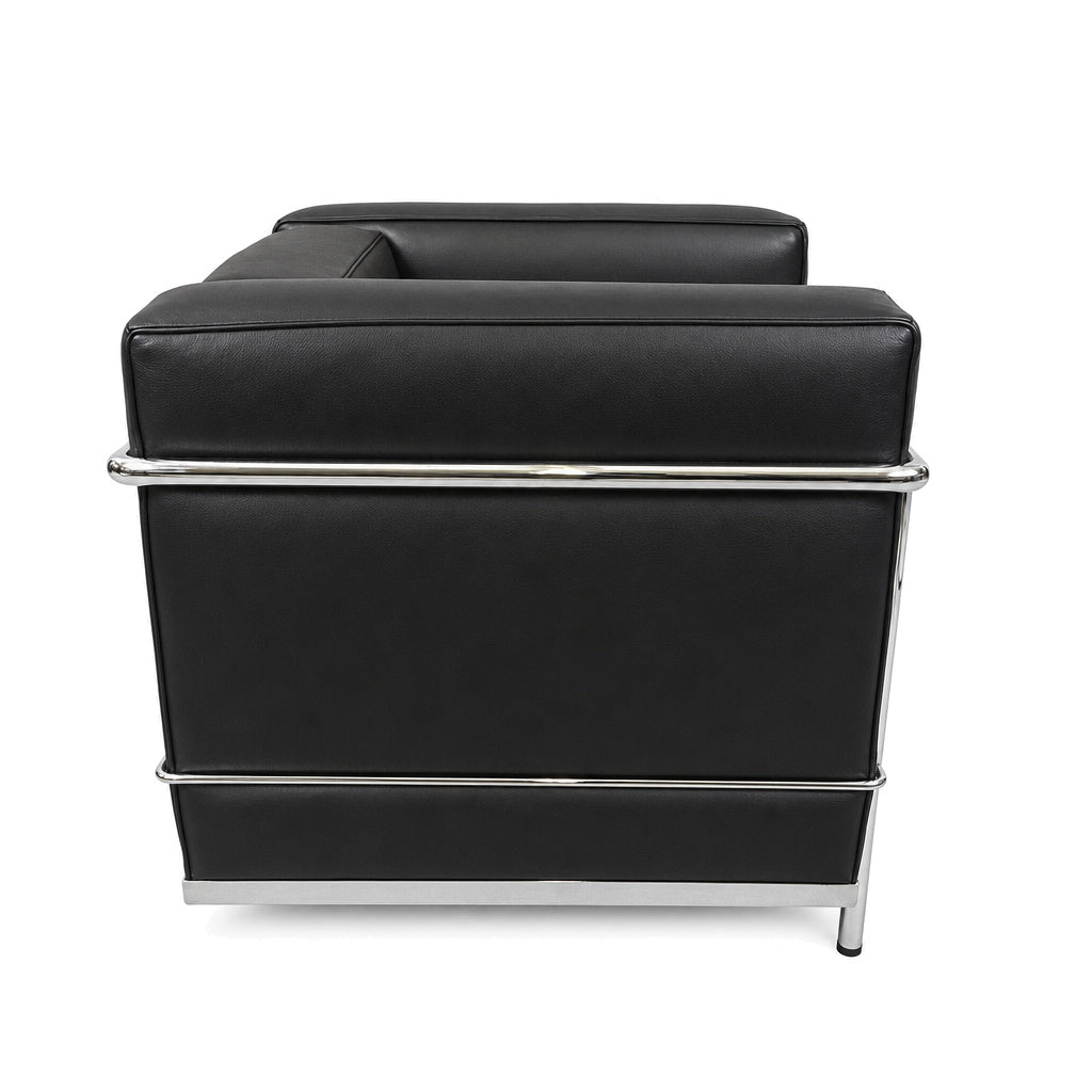 Cassina LC2 Sessel Leder extra schwarz