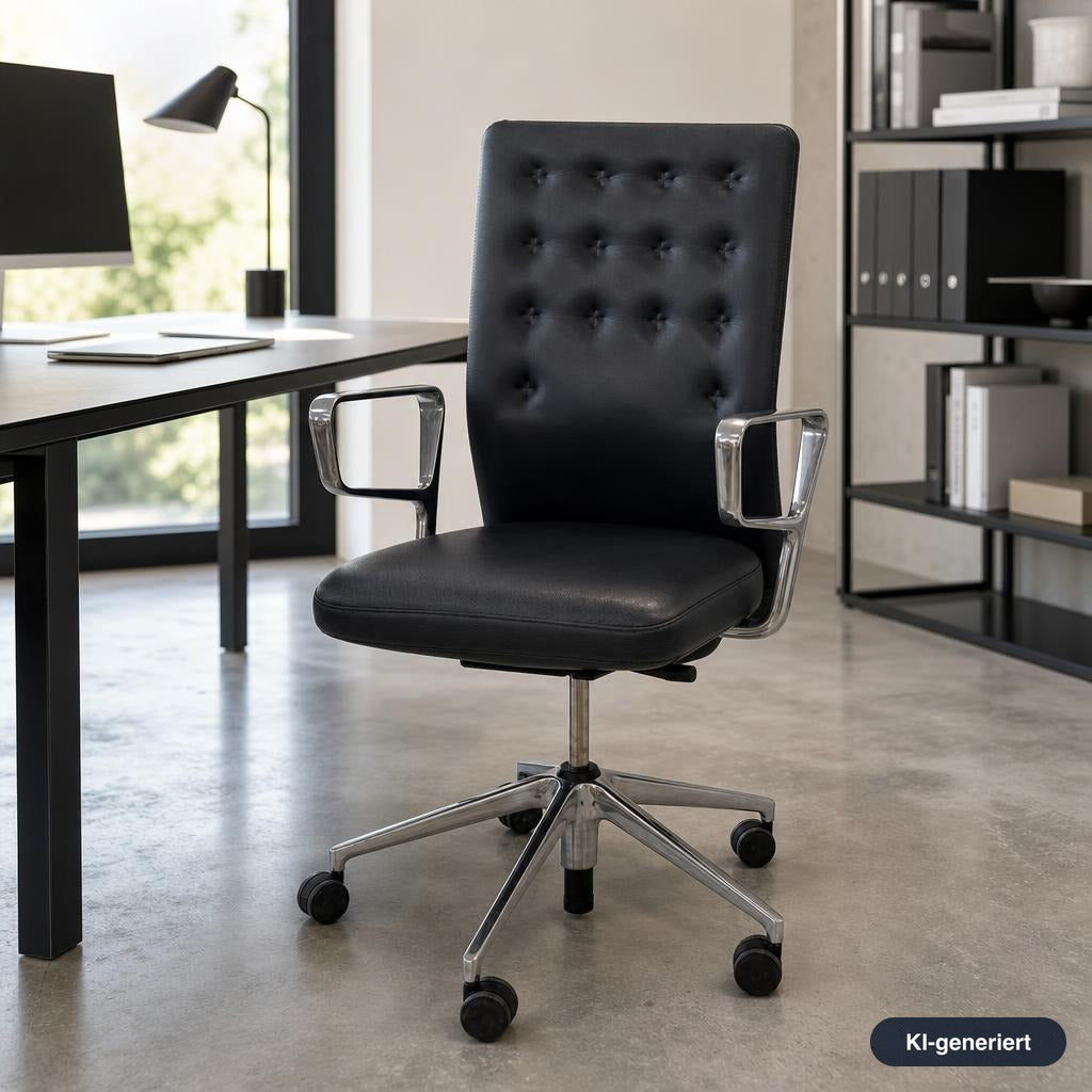 Vitra ID Trim Leder dunkelgrau