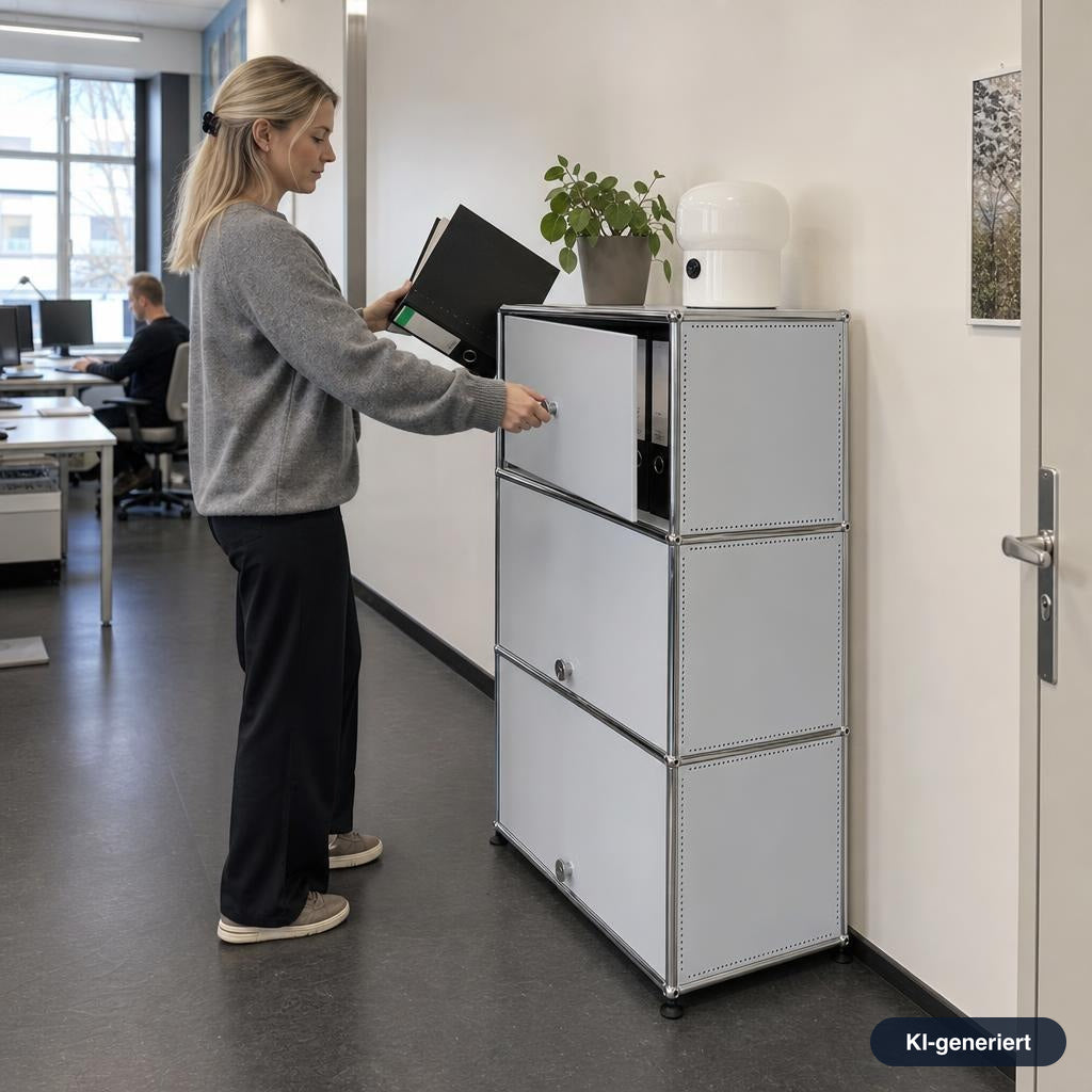 USM Haller Highboard 1x3 Lichtgrau
