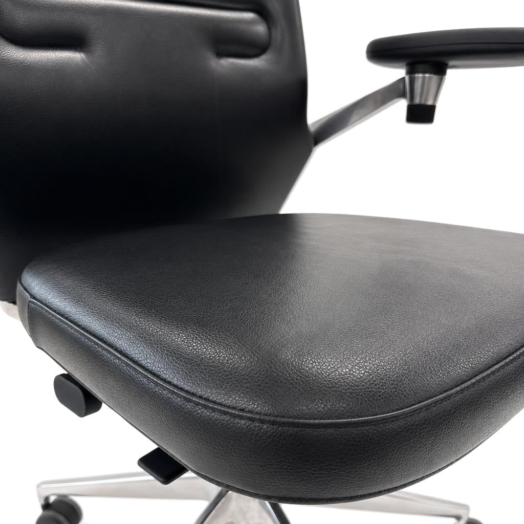 VItra AC4 Work Bürostuhl Leder schwarz