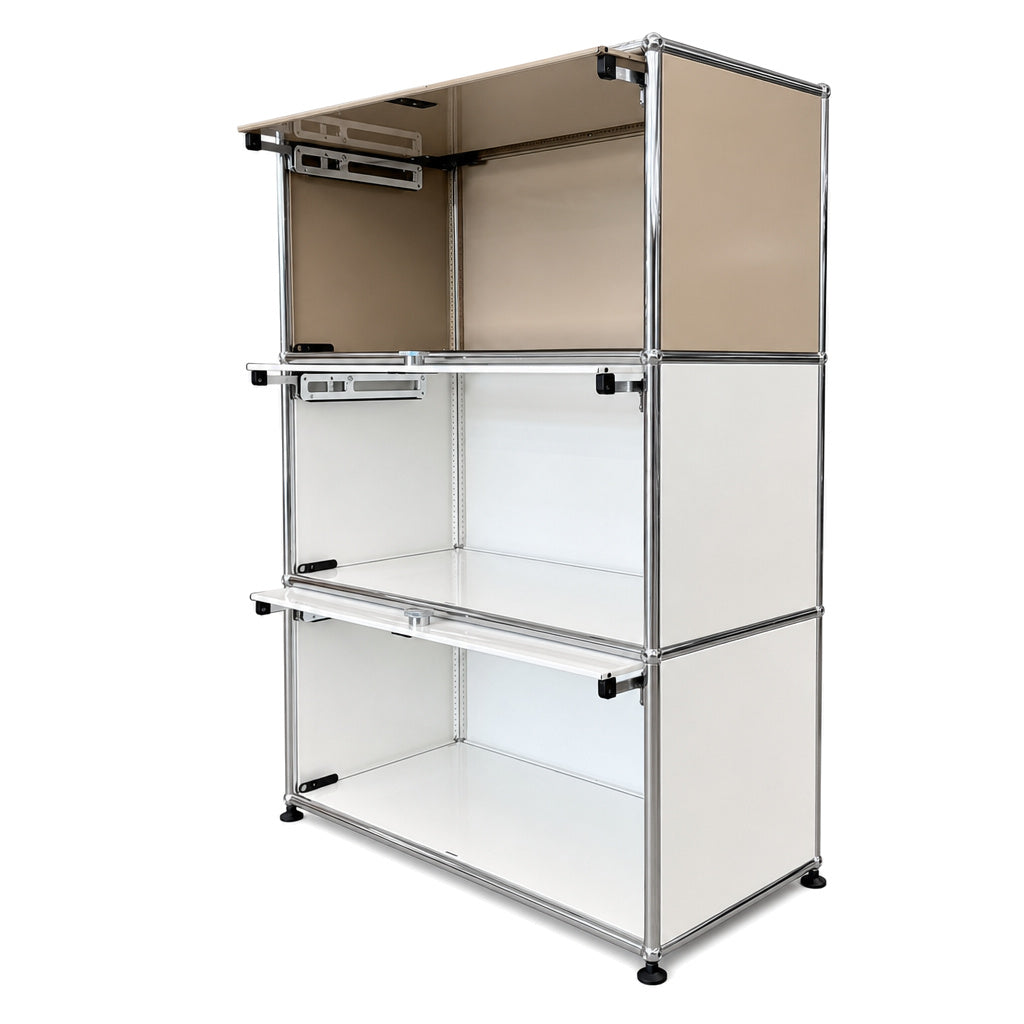 USM Haller Highboard 1x3 weiß/beige