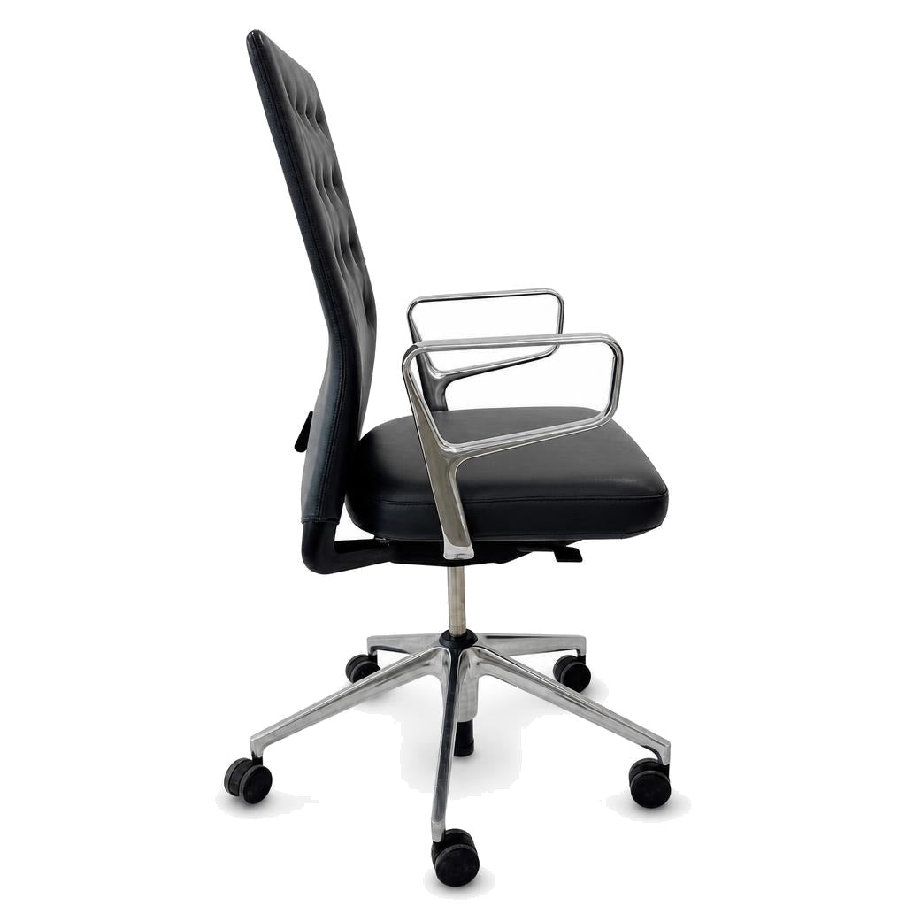 Vitra ID Trim Leder dunkelgrau