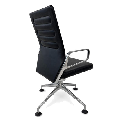Vitra AC 4 Meet Leder schwarz