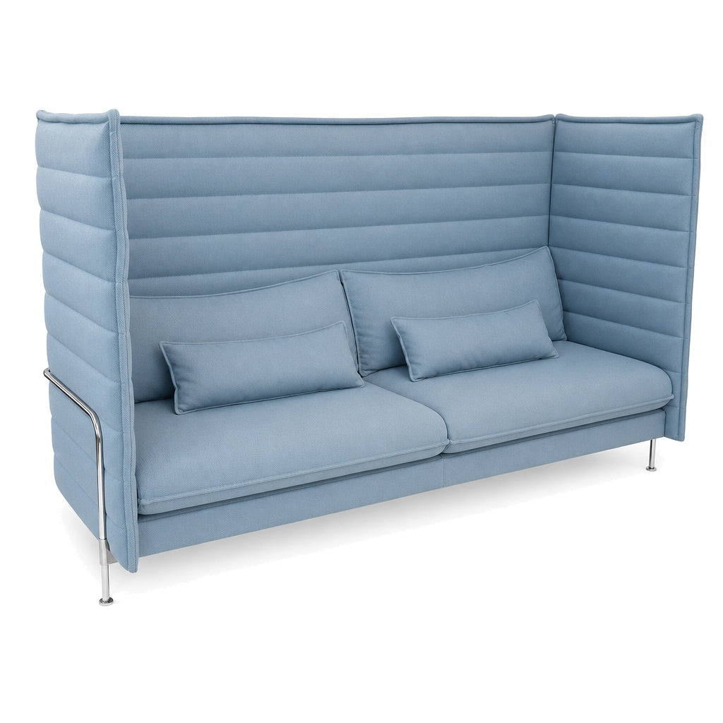 Vitra Alcove Highback 3-Sitzer hellblau