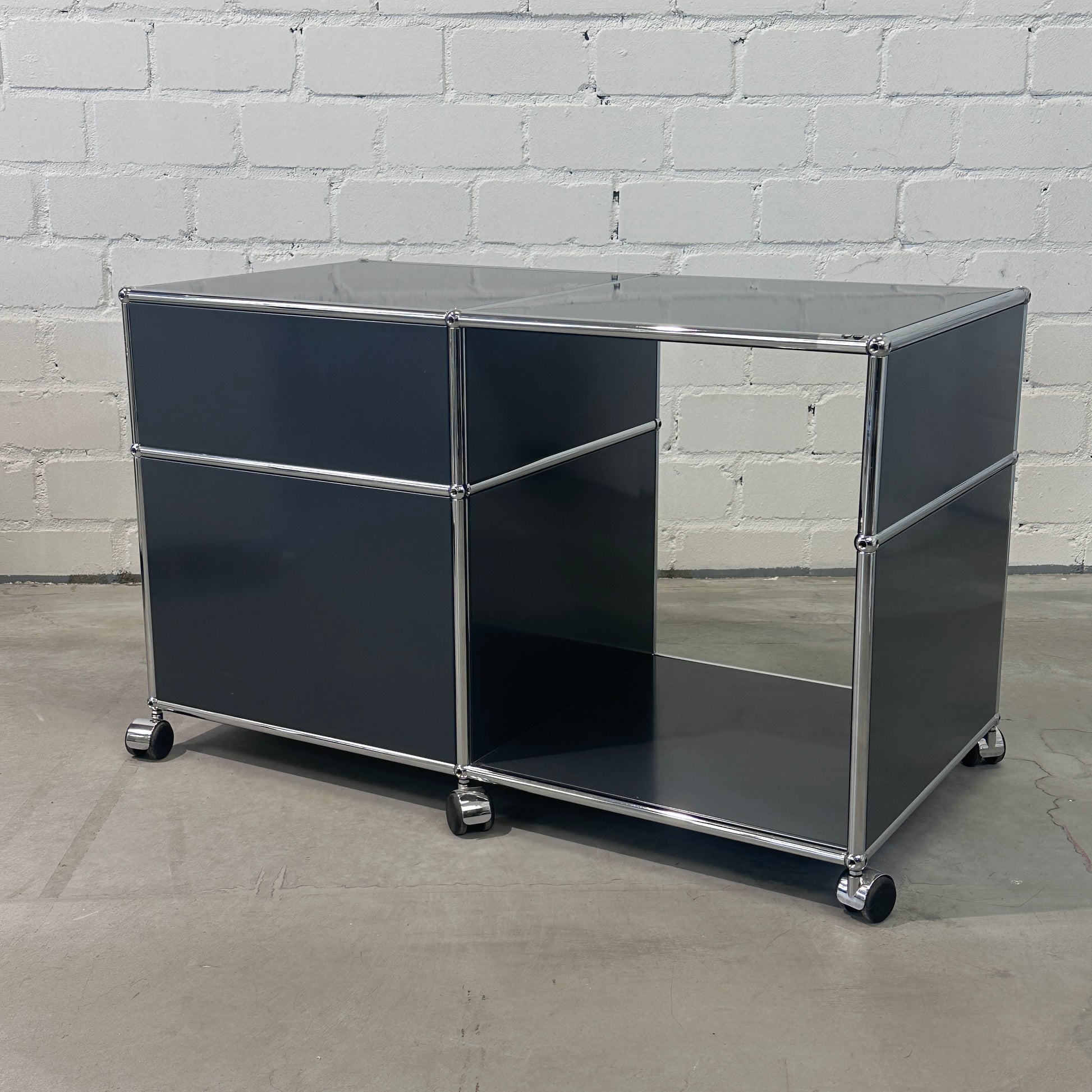 Technikmöbel anthrazit 1 Klappe seitlich 100x500x550+80mm