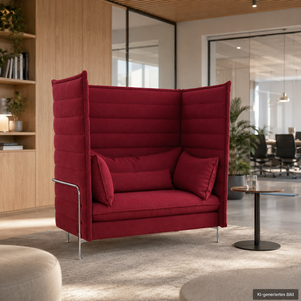 Vitra Alcove Highback Love Seat dunkelrot