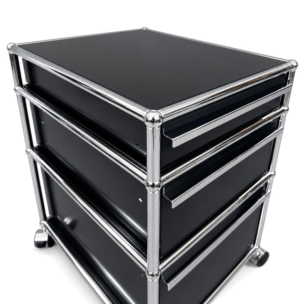 USM Haller Rollcontainer schwarz (3 Auszüge)