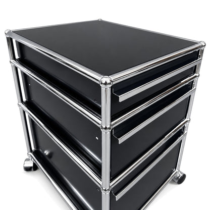 USM Haller Rollcontainer schwarz (3 Auszüge)