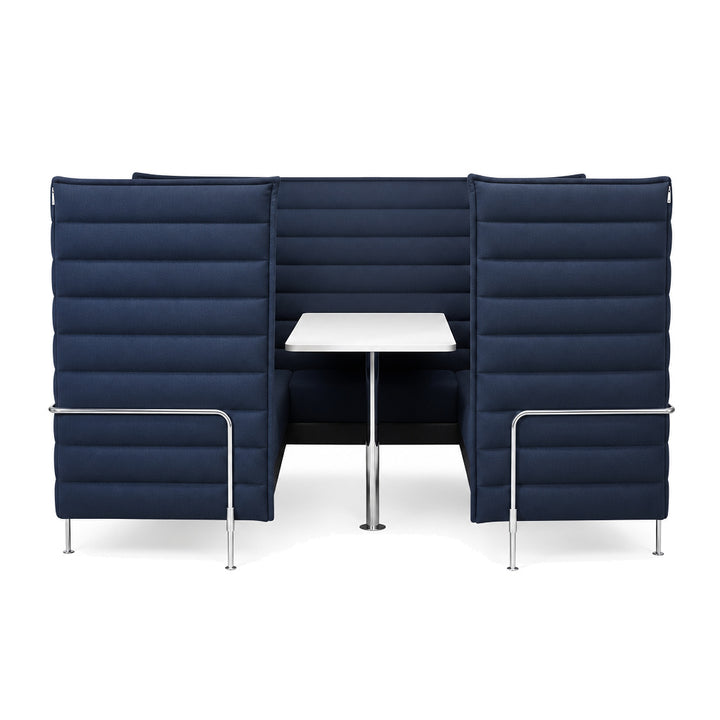 Vitra Alcove Cabin Highback 6-Sitzer mit Arbeitsplatte navy blau