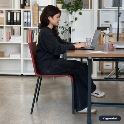 Vitra .03 Besucherstuhl weinrot