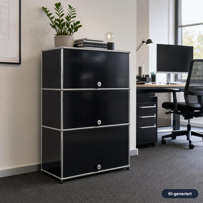 USM Haller Highboard 1x3 Schwarz