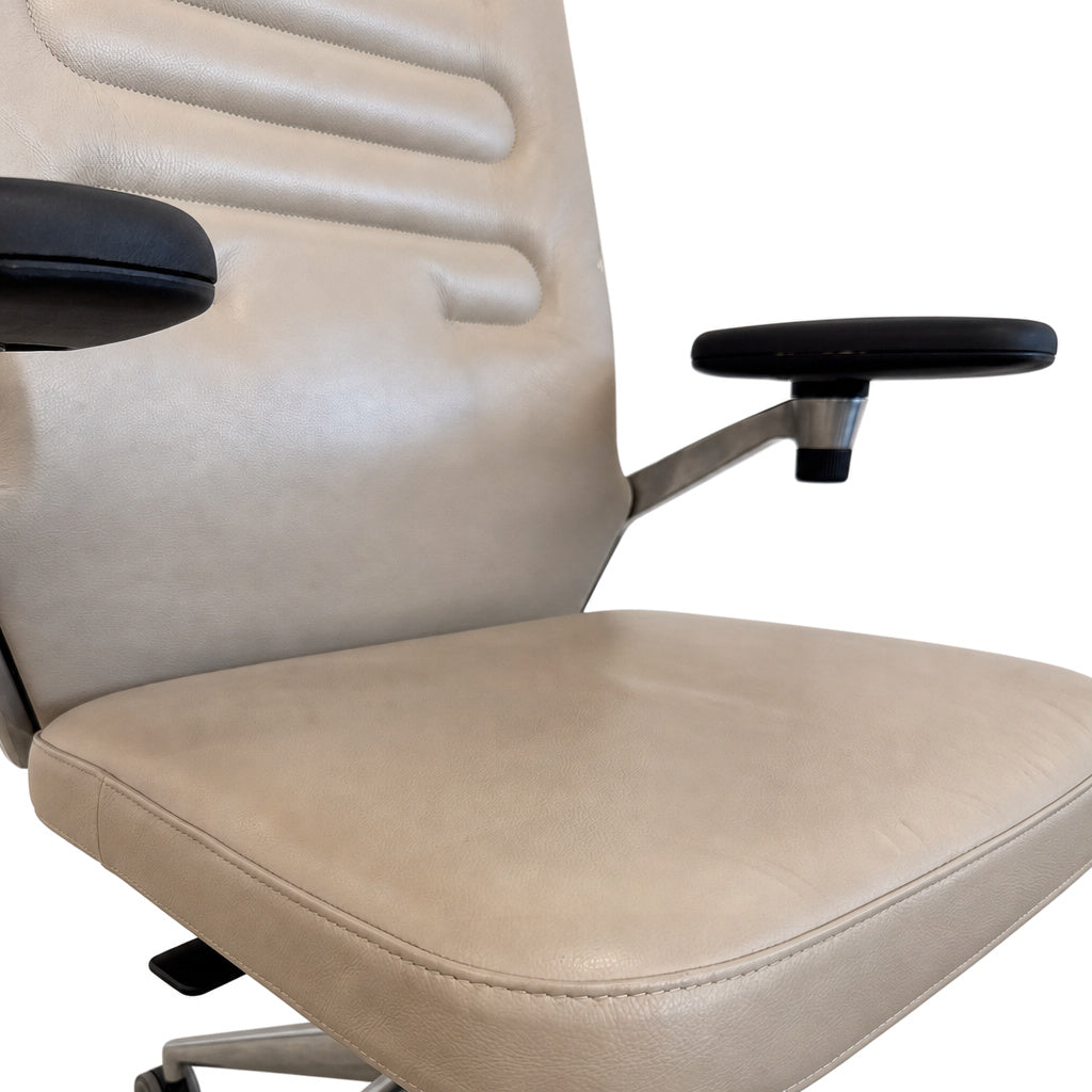 Vitra AC4 Work Bürostuhl Leder beige