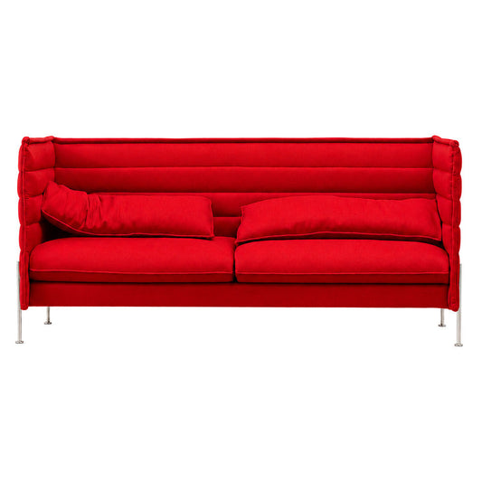 Vitra Alcove Lowback 3-Sitzer Sofa rot