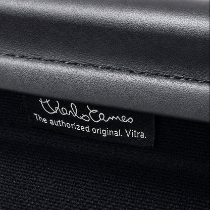 Vitra EA 108 Leder schwarz (Alu poliert)