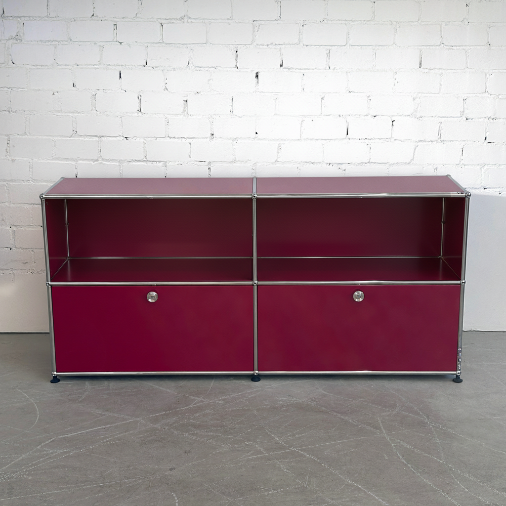 USM Haller Sideboard 2x2 Rubinrot 2 Klappen