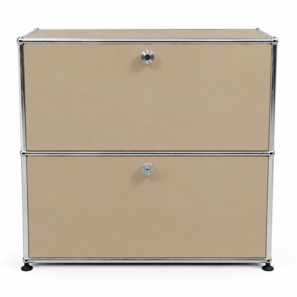 USM Haller Sideboard 1x2 beige 2 Klappen