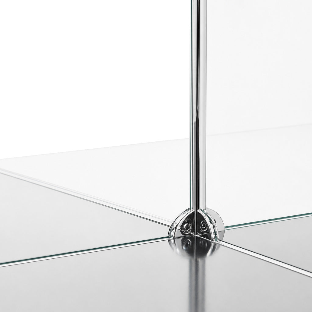 USM Haller Vitrine 2x2 schwarz mit Glas