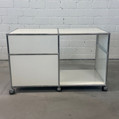 Technikregal 102,5x52,5x63mm weiß 1x Klappe seitlich