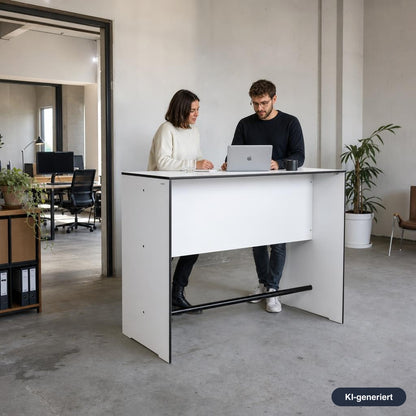 Conmoto Stehtisch RIVA Bar HPL weiß