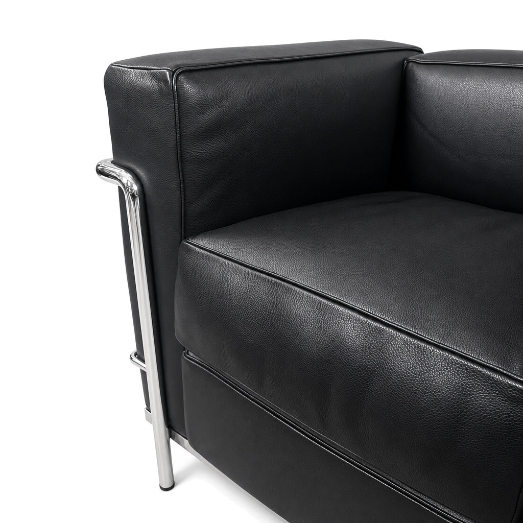 Cassina LC2 Sessel Leder extra schwarz