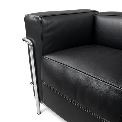 Cassina LC2 Sessel Leder extra schwarz