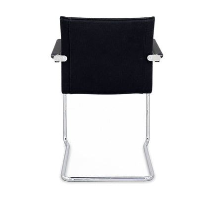 Walter Knoll Art Collection Freischwinger Stoff schwarz