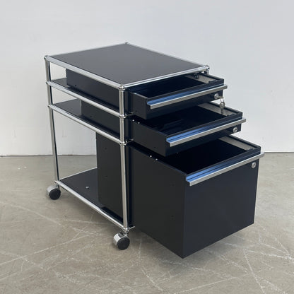 USM Haller Rollcontainer 3 Auszüge schwarz (abschließbar)