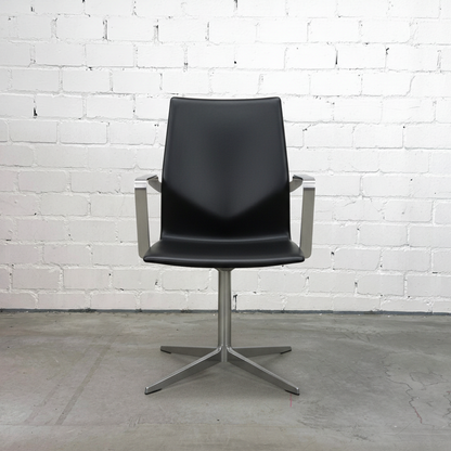 Four Design Besprechungsstuhl Four Cast XL Leder schwarz