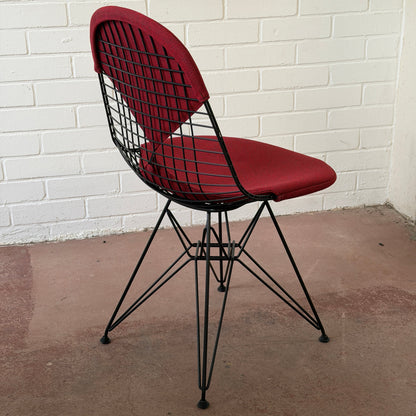 Vitra Wire Chair DKR-2 rot/moorbraun