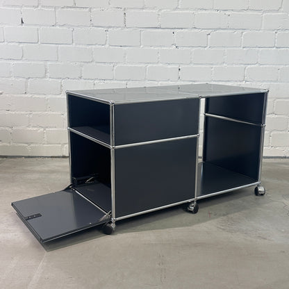 Technikmöbel anthrazit 1 Klappe seitlich 100x500x550+80mm