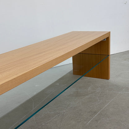 Lowboard Holz / Glas 160cm