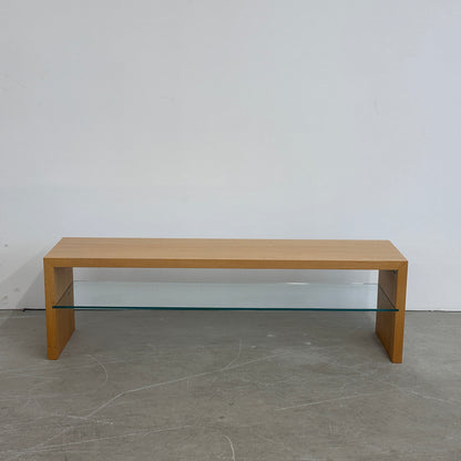 Lowboard Holz / Glas 160cm